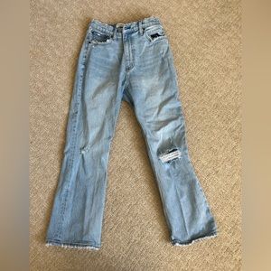 Abercrombie The Kick Flare Ultra High Rise Jeans